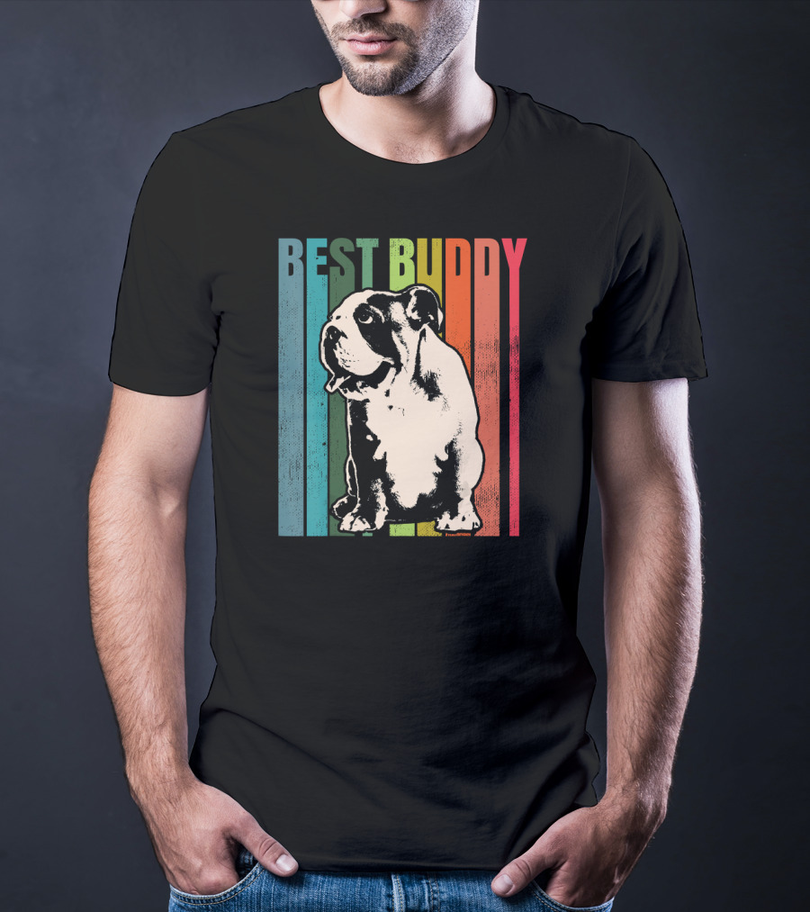 BEST BUDDY Vintage English Bulldog T-Shirt