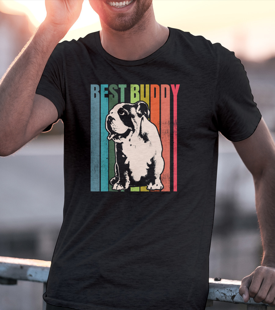 BEST BUDDY Vintage English Bulldog T-Shirt