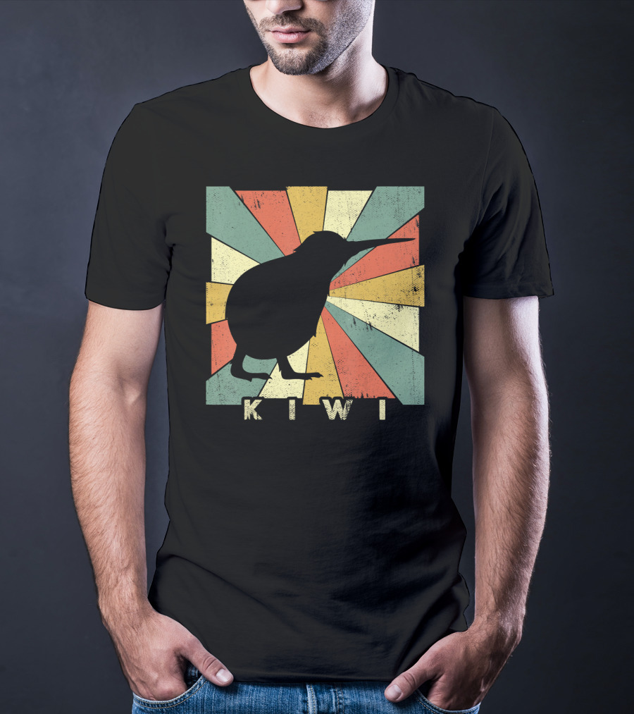 Vintage Kiwi Bird Retro Style Animal Lover T-Shirt