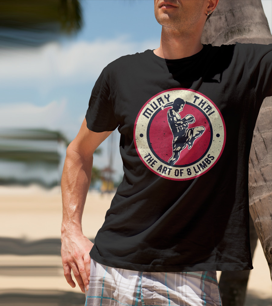 Muay Thai The Art Of 8 Limbs Vintage Boxing Karate T-Shirt