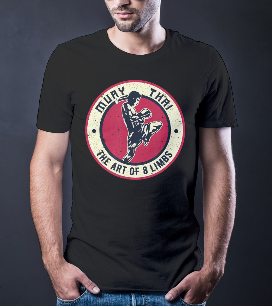 Muay Thai The Art Of 8 Limbs Vintage Boxing Karate T-Shirt