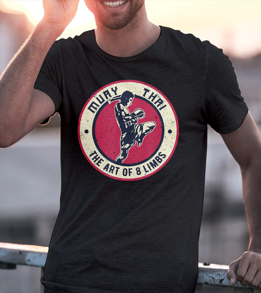 Muay Thai The Art Of 8 Limbs Vintage Boxing Karate T-Shirt