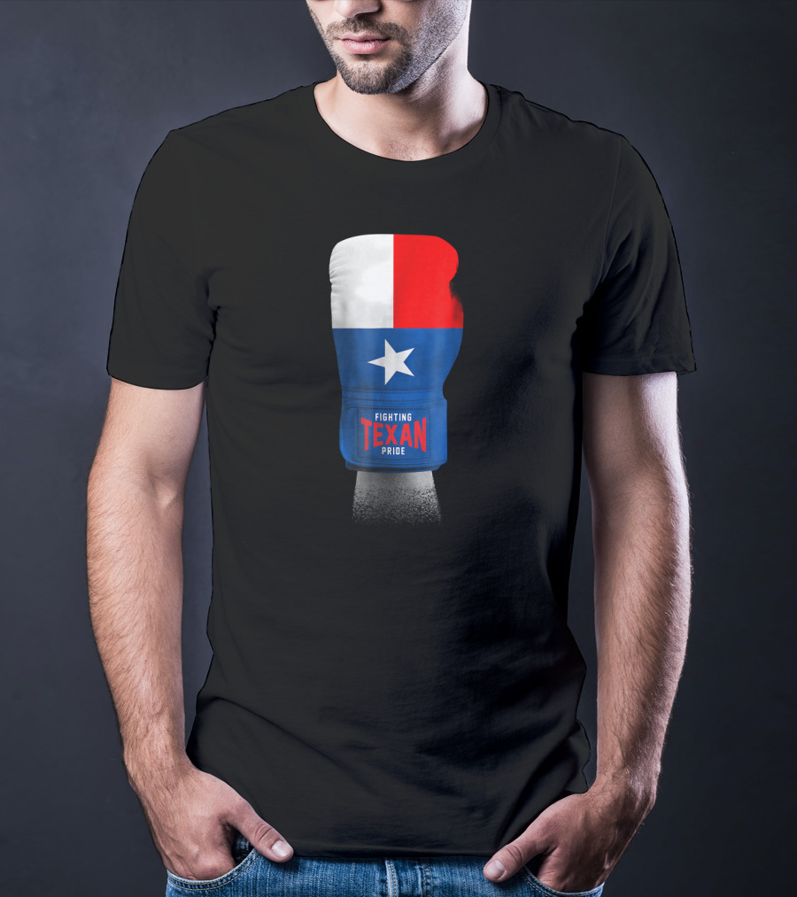 Vintage Texas Flag Boxing Gloves Fighting Texan Pride T-Shirt