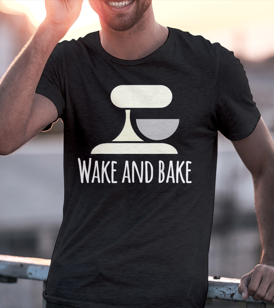 Wake And Bake Crazy Baking Lady Mixi With Mixer T-Shirt