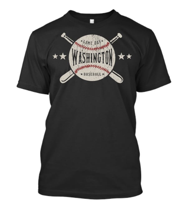 Washington DC Game Day Vintage Baseball T-Shirt