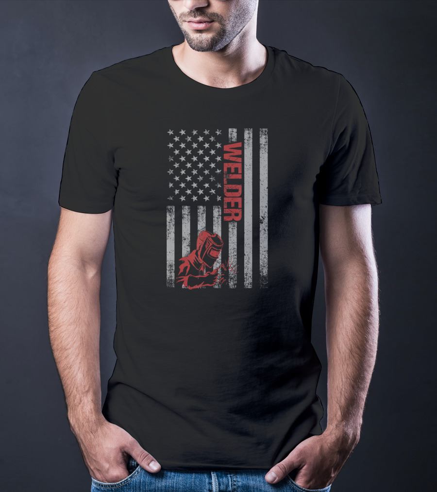 Welder American Flag USA Patriotic Weld T-Shirt