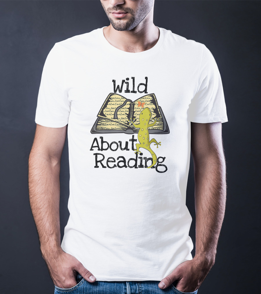 Wild About Reading Gecko Book Love T-Shirt