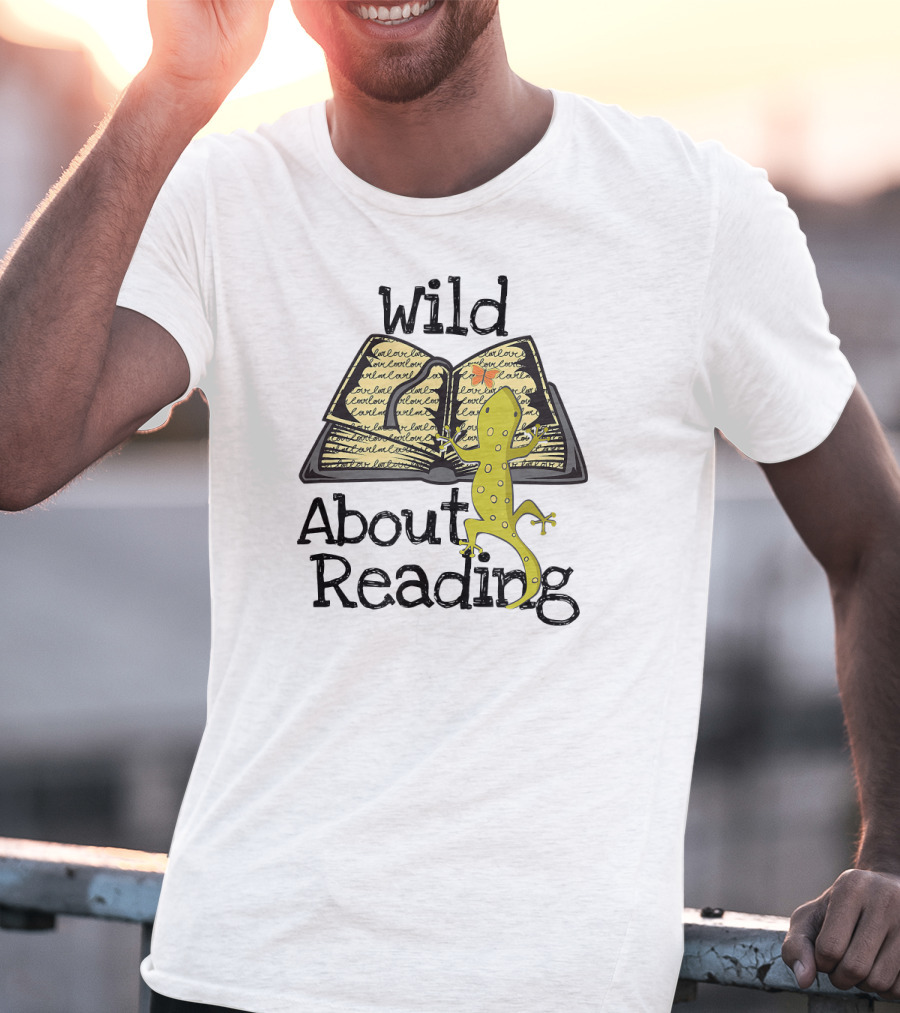 Wild About Reading Gecko Book Love T-Shirt