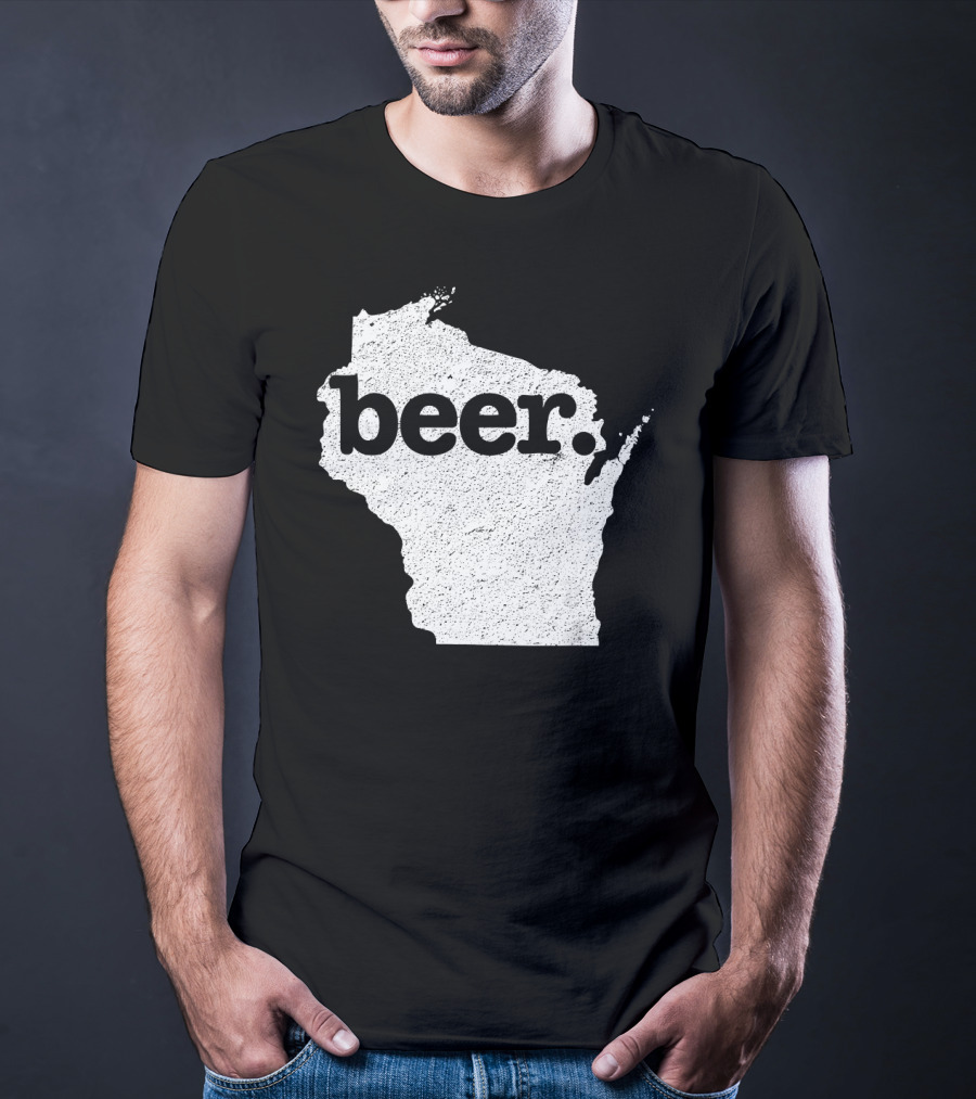 Wisconsin Beer State Love Map T-Shirt