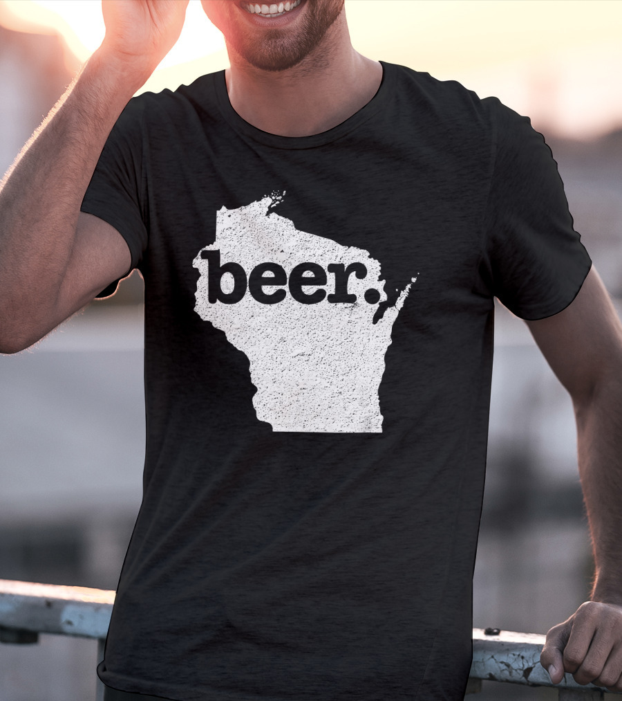 Wisconsin Beer State Love Map T-Shirt