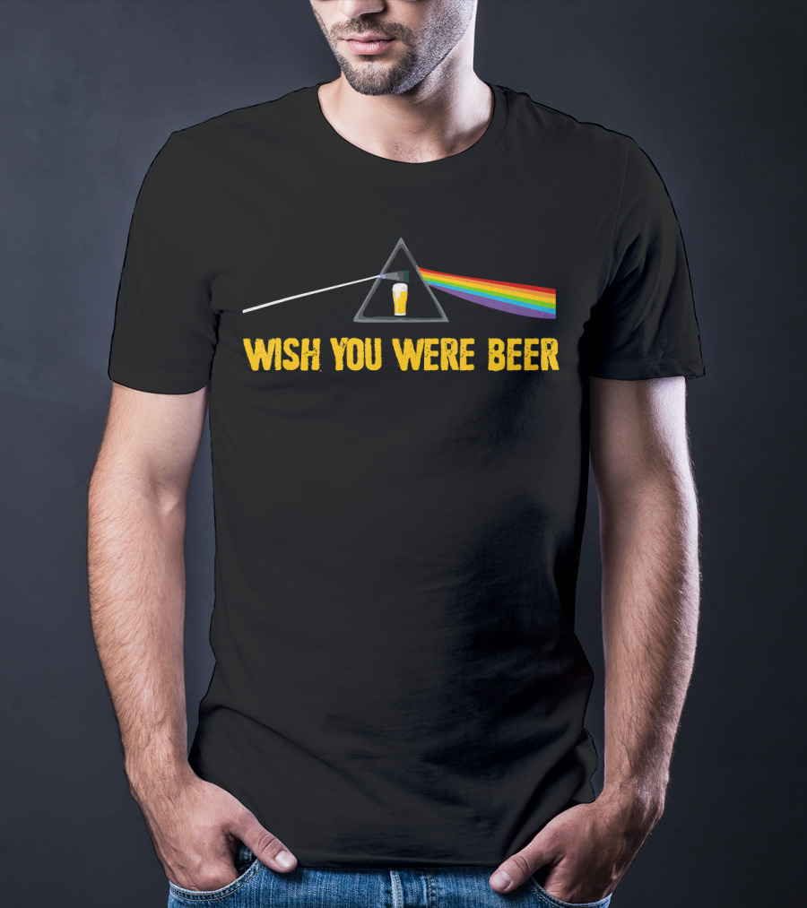 Wish You Were Beer Prism Rainbow T-Shirt