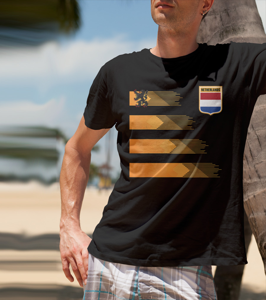 Women Men Netherlands Soccer Holla Lion Crest T-Shirt