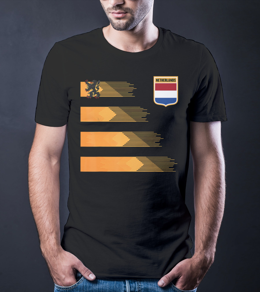 Women Men Netherlands Soccer Holla Lion Crest T-Shirt