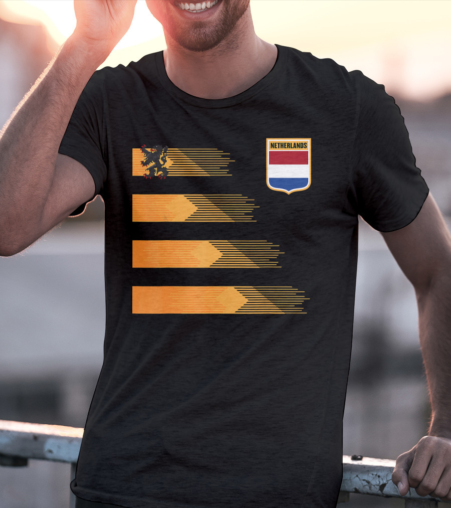 Women Men Netherlands Soccer Holla Lion Crest T-Shirt