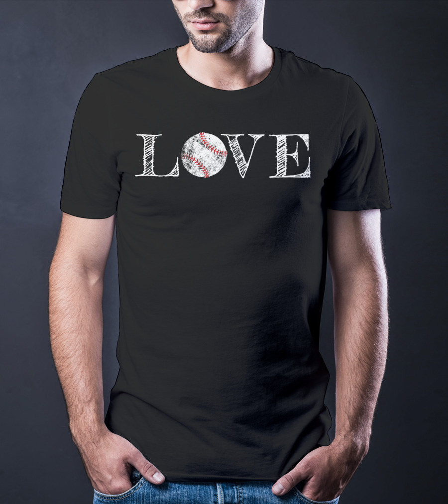 Baseball Lover Mom Girlfriend Love T-Shirt