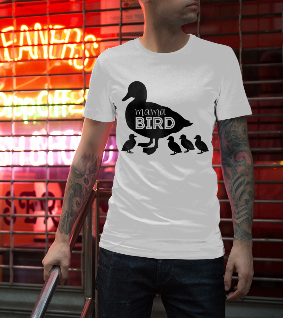 Mama Bird Family Cute Funny Duckling T-Shirt