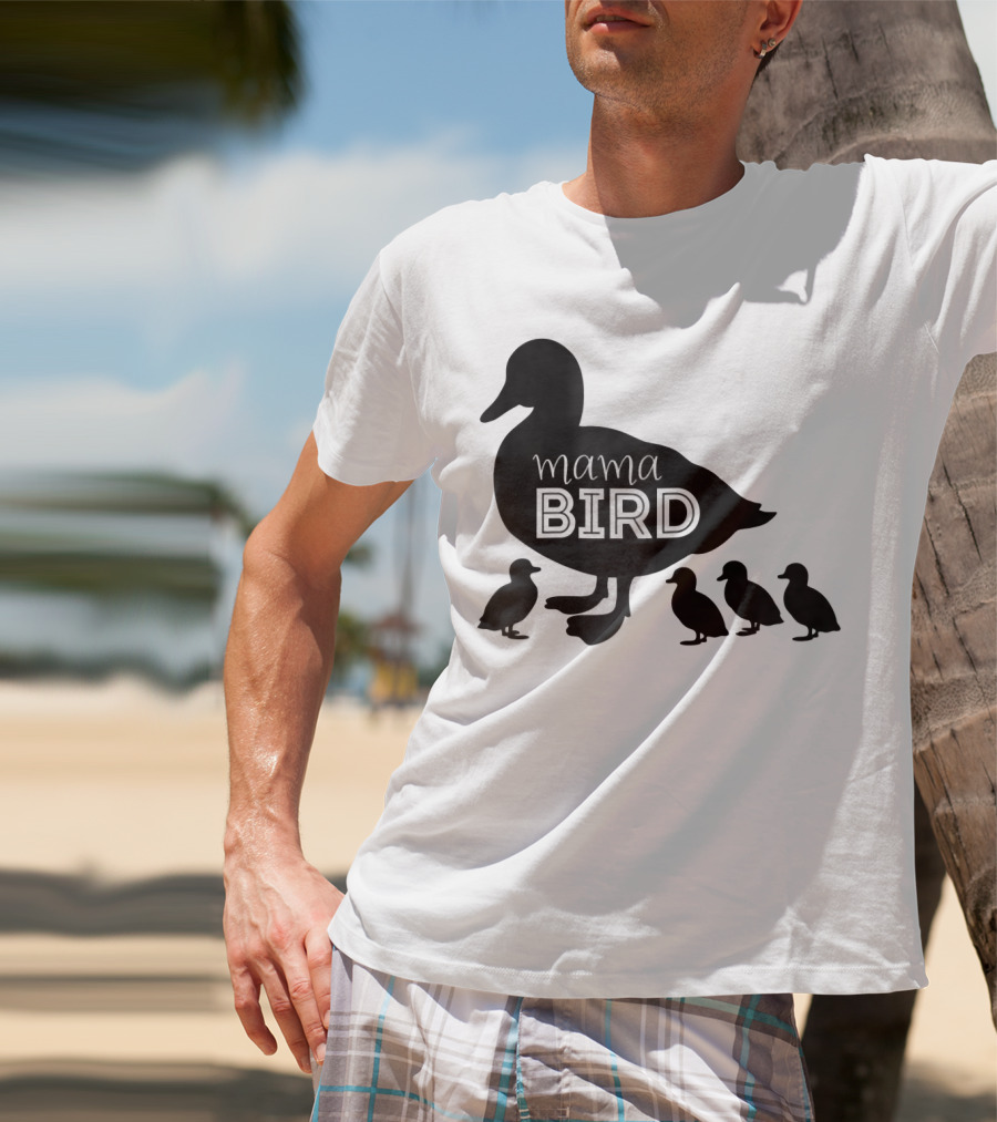 Mama Bird Family Cute Funny Duckling T-Shirt