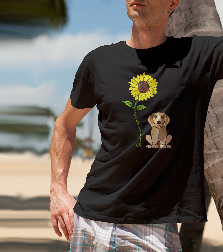 Good Morning Sunshine Beagle With Sunflower T-Shirt
