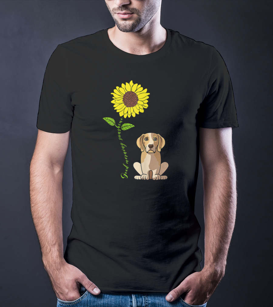Good Morning Sunshine Beagle With Sunflower T-Shirt