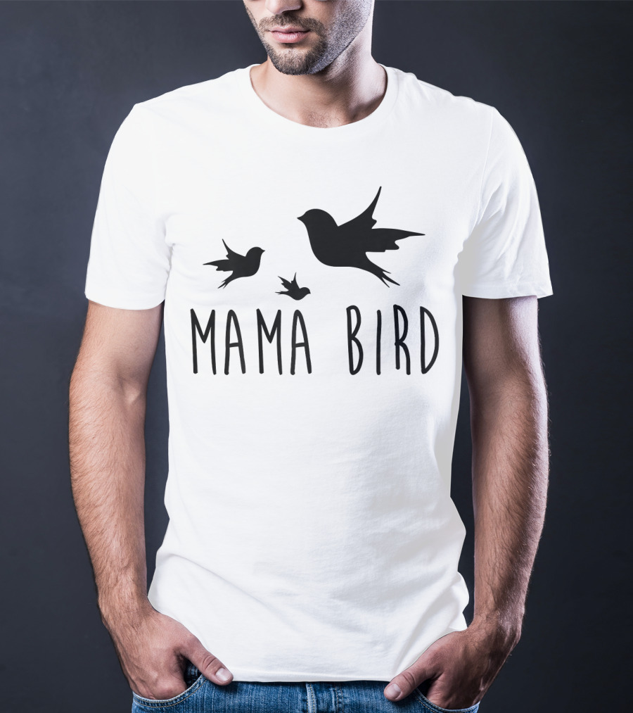 Mama Bird With Flying Baby Birds T-Shirt