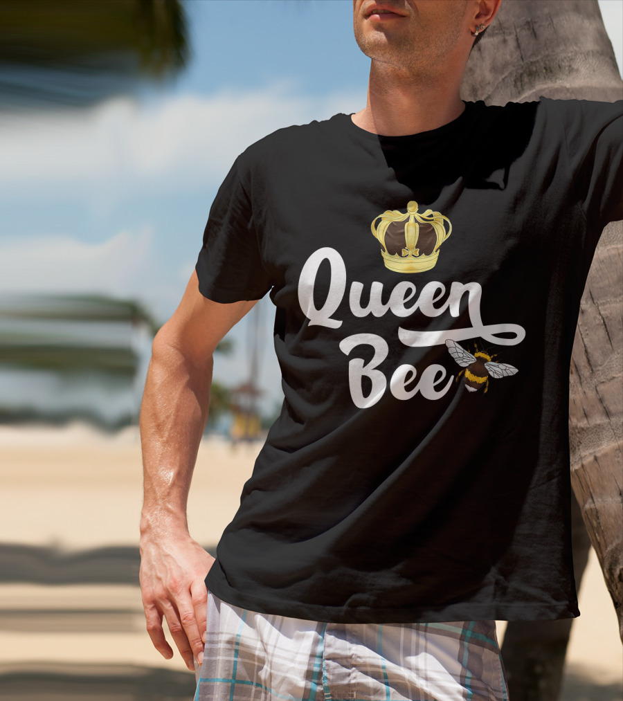 Queen Bee Mother's Crown And Bumblebee T-Shirt