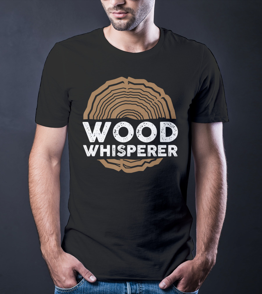 Wood Whisperer Funny Woodworkers Carpentr Tree Rings T-Shirt