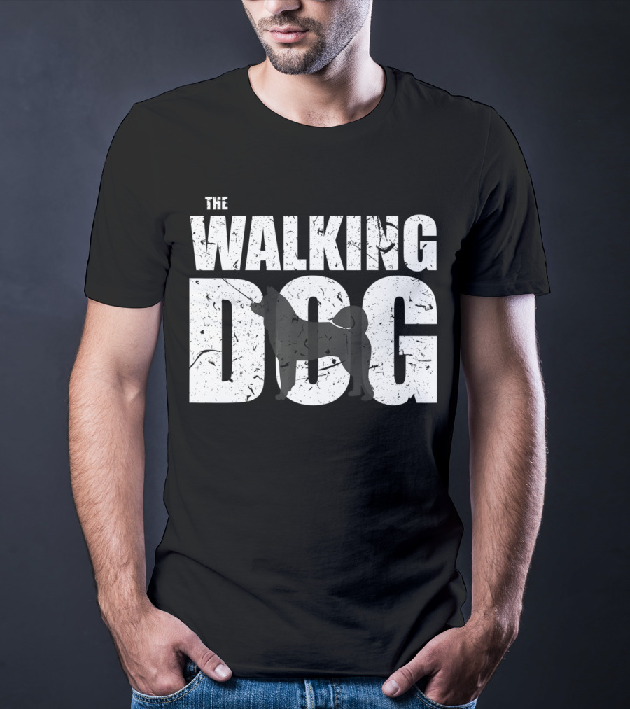 The Walking Dog Akita Dark Version Funny Cut T-Shirt