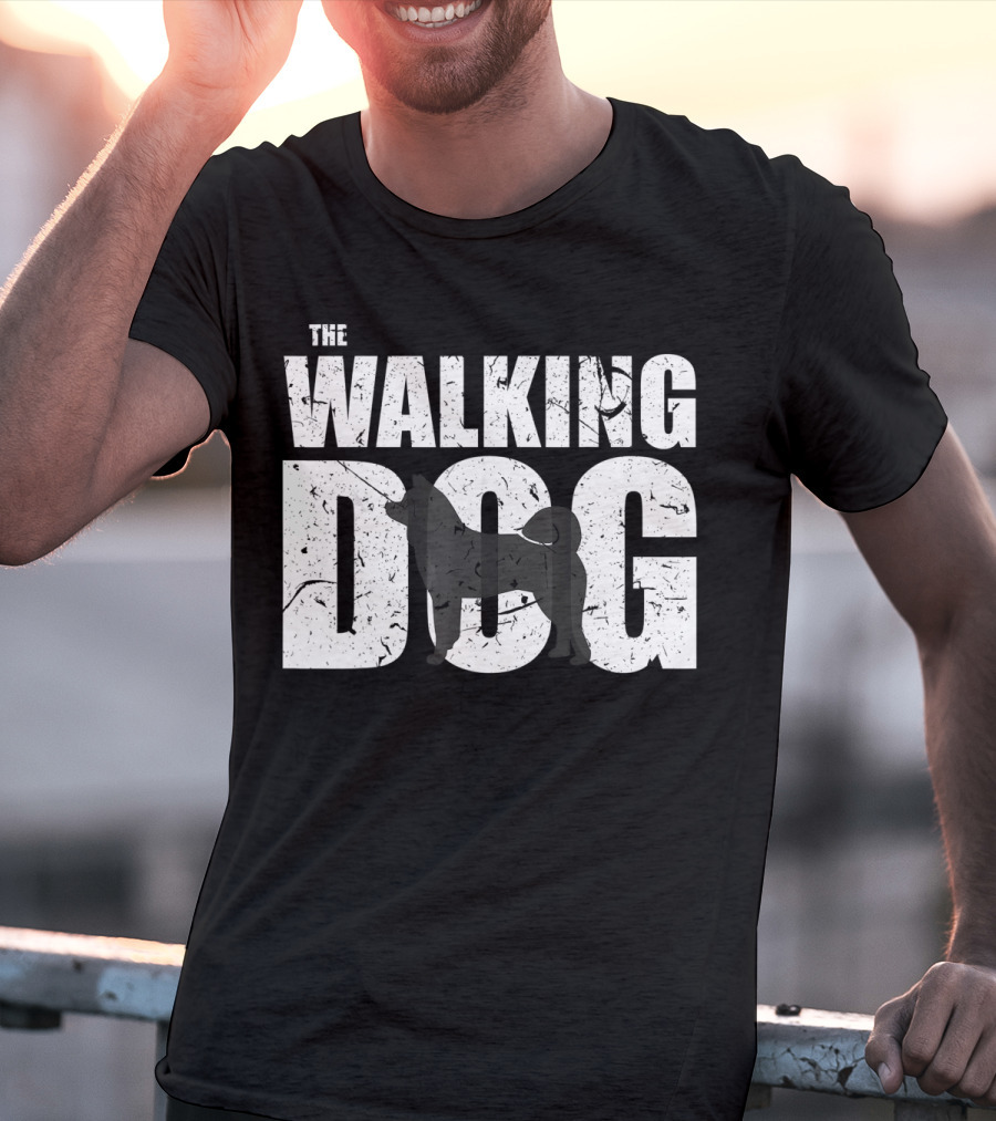 The Walking Dog Akita Dark Version Funny Cut T-Shirt