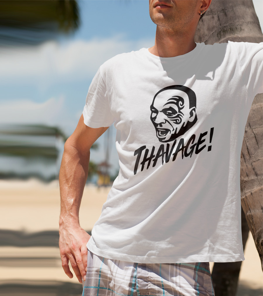 Thavage Thupreme Funny Boxing Lisp Face Tattoo Thavage T-Shirt