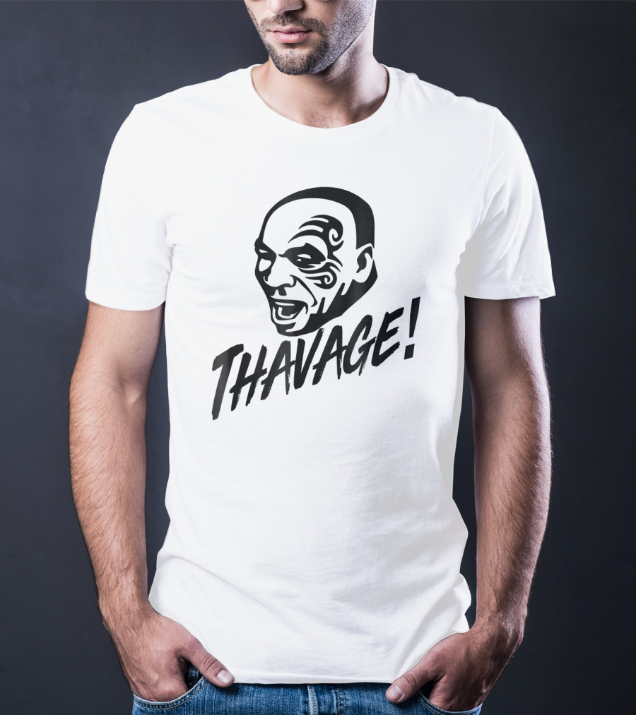 Thavage Thupreme Funny Boxing Lisp Face Tattoo Thavage T-Shirt