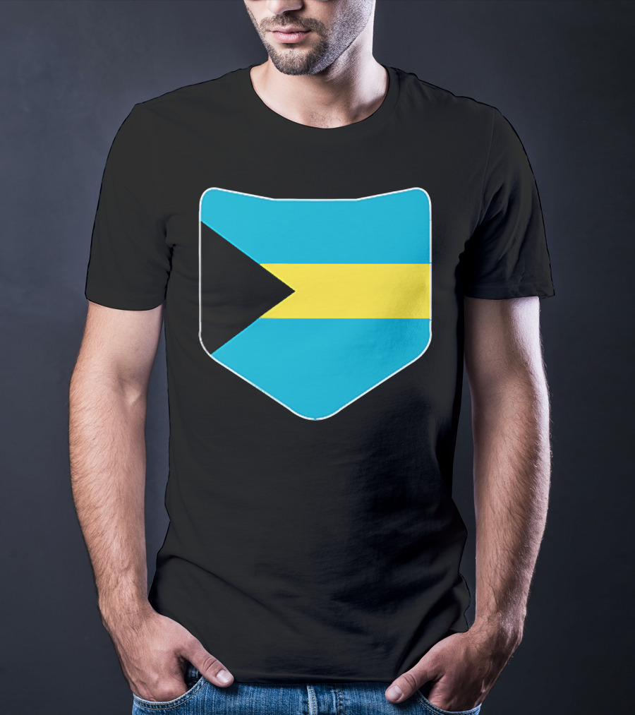 The Bahamas Flag Pocket Design With Bahami Branding T-Shirt