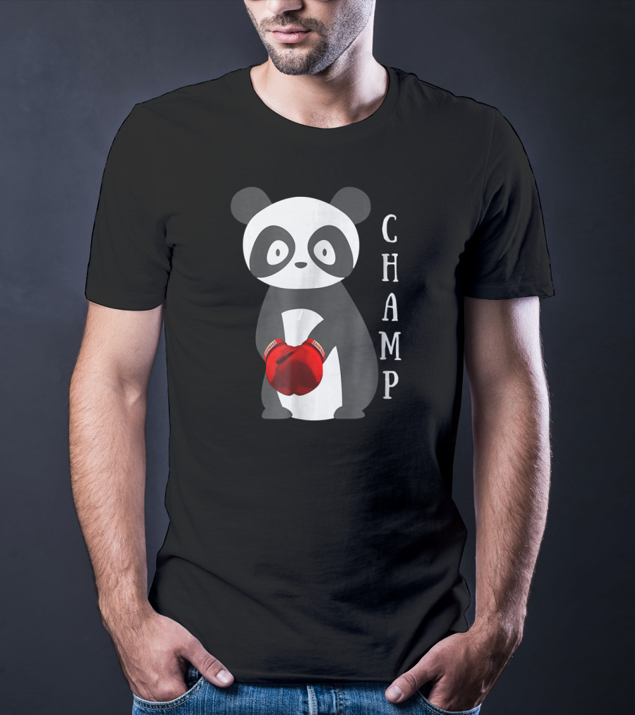 Champ Boxing Panda Animal T-Shirt