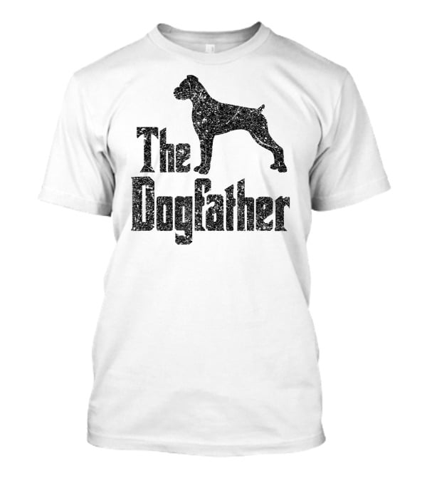 The Dogfather Boxer Uncropped Ears T-Shirt