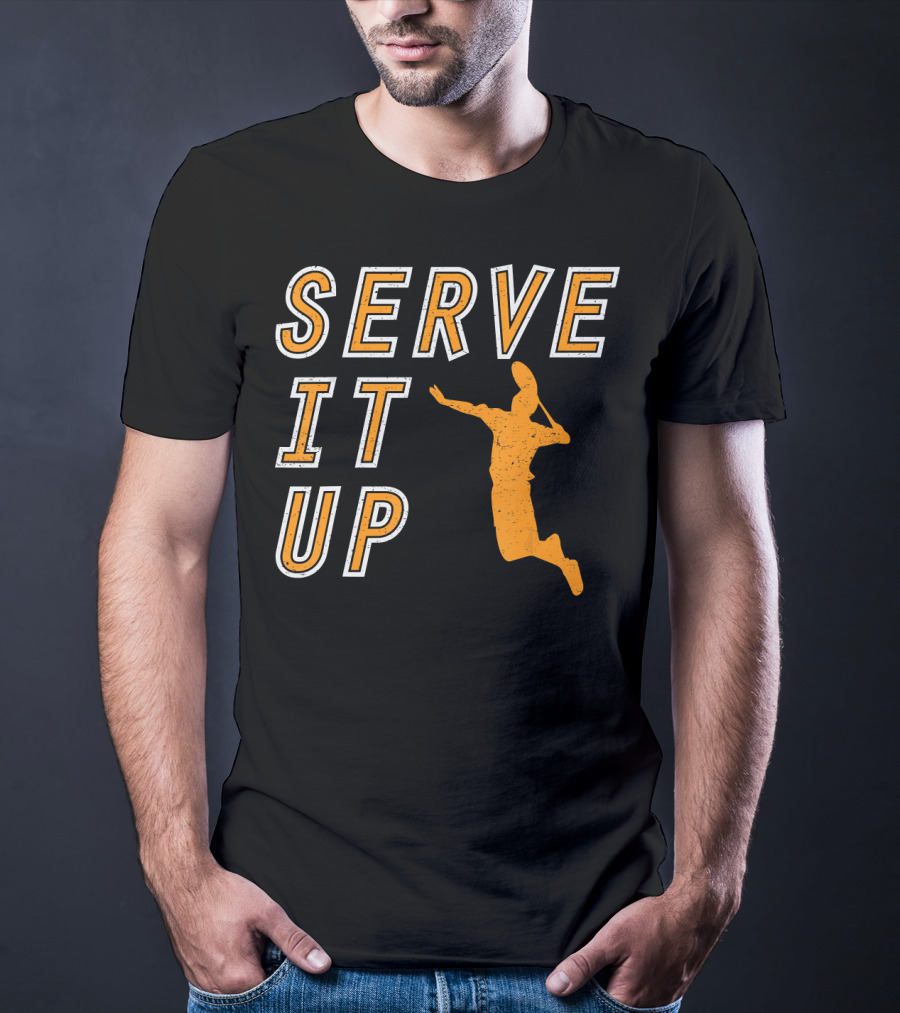 Serve It Up Badminton Summer Sports Player T-Shirt