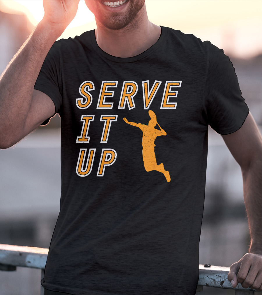 Serve It Up Badminton Summer Sports Player T-Shirt