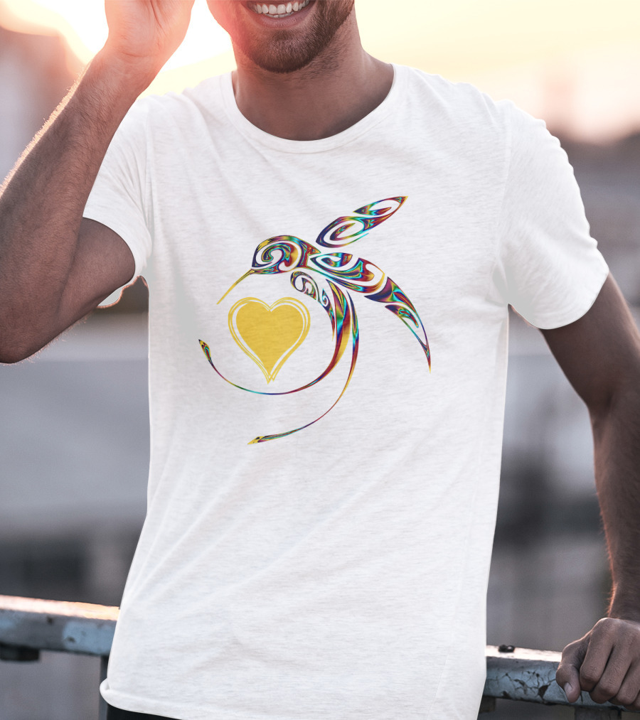 Hummingbird Heart Bird Lover T-Shirt