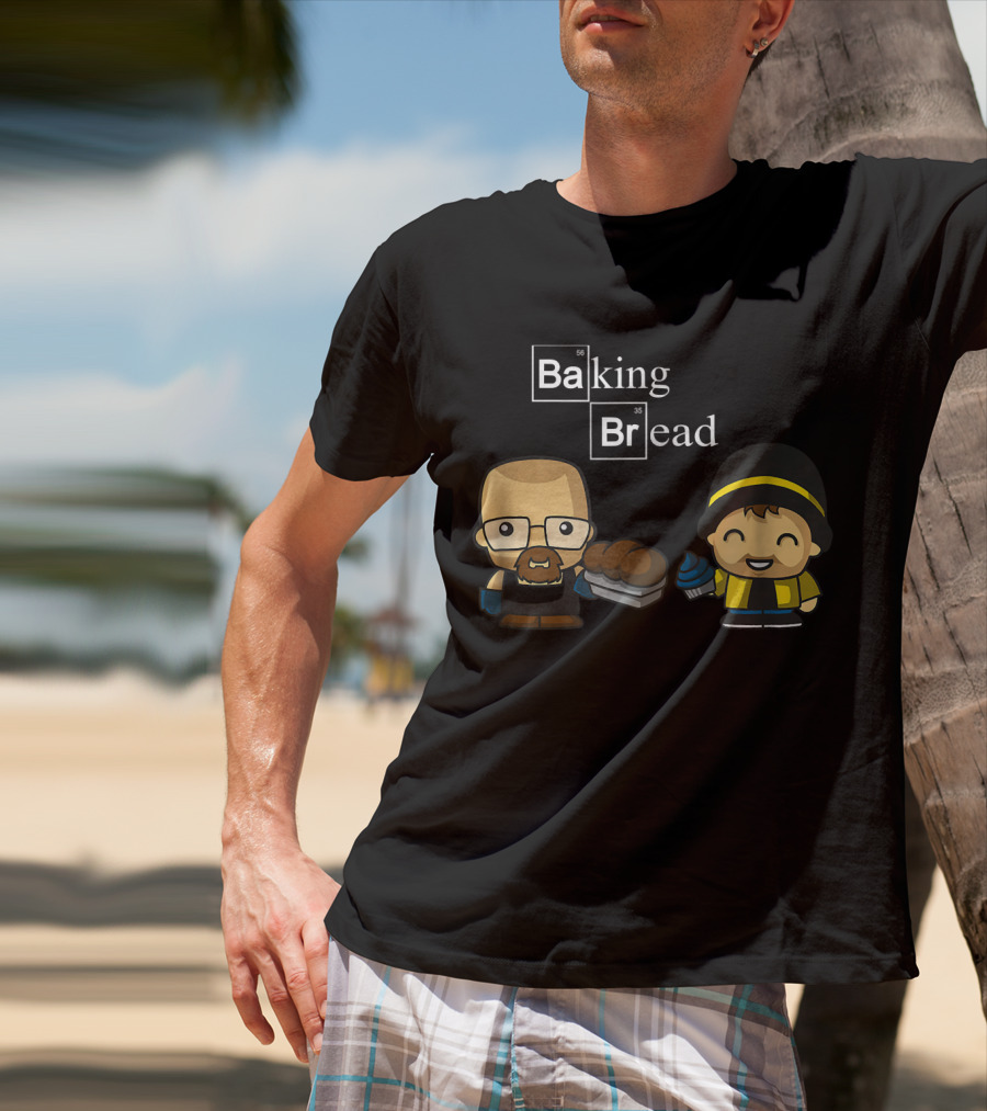 Baking Bread Funny Cartoon Characters T-Shirt