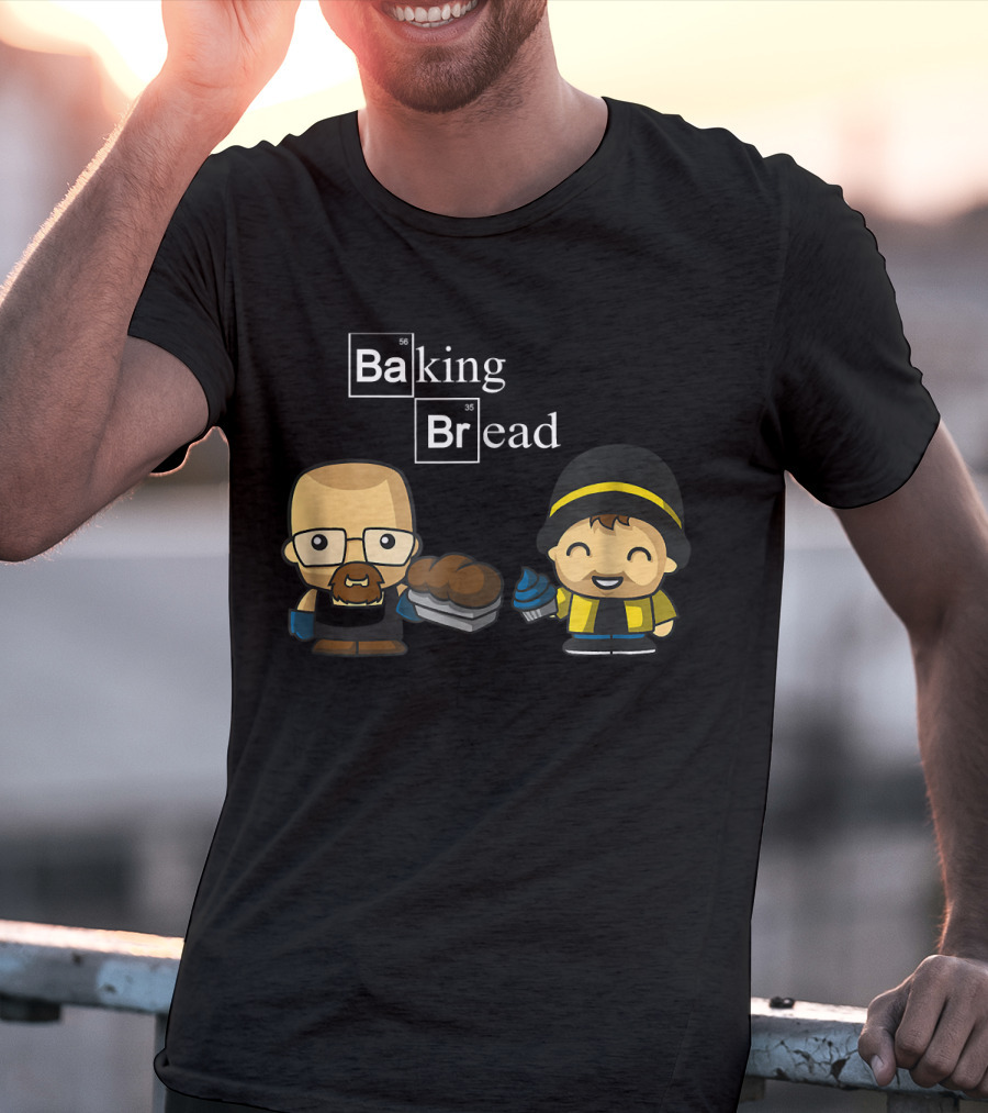 Baking Bread Funny Cartoon Characters T-Shirt