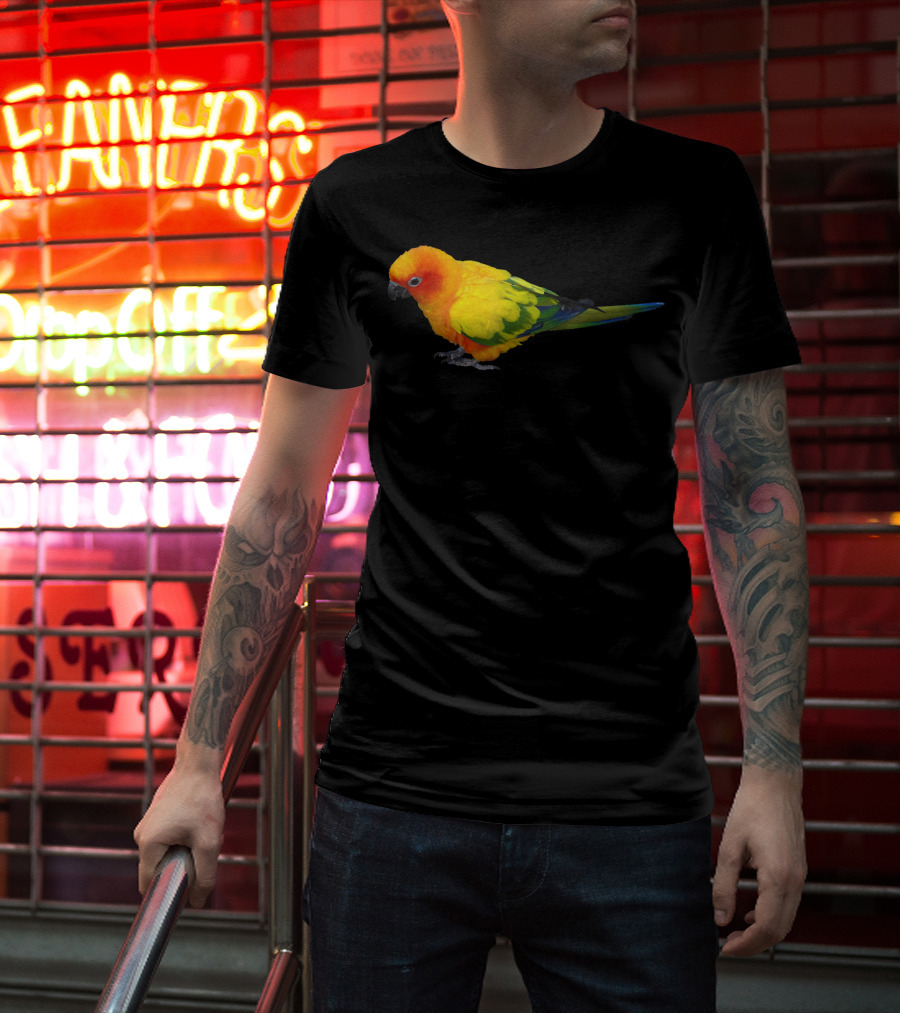 Sun Conure Colorful Parrot Bird Vibrant Tropical Plumage T-Shirt