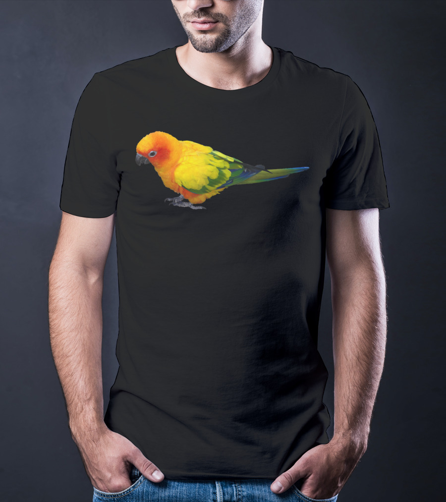 Sun Conure Colorful Parrot Bird Vibrant Tropical Plumage T-Shirt