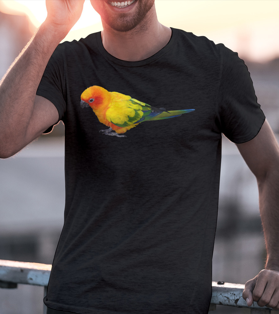 Sun Conure Colorful Parrot Bird Vibrant Tropical Plumage T-Shirt