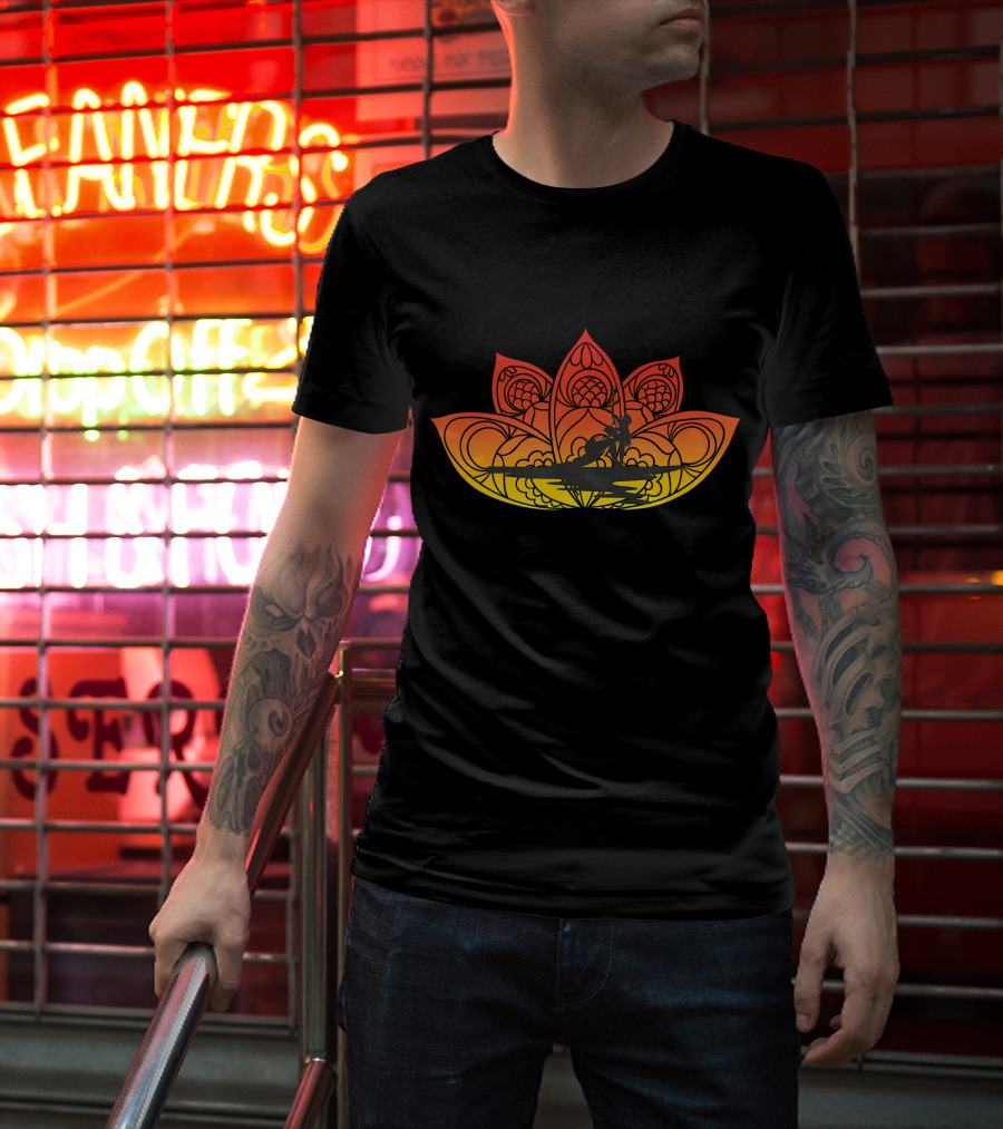 SUP Paddle Board Yoga Zen Meditation Lotus T-Shirt