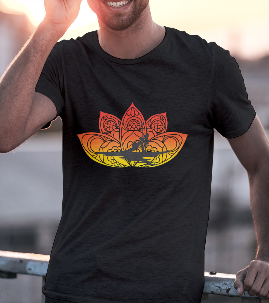 SUP Paddle Board Yoga Zen Meditation Lotus T-Shirt