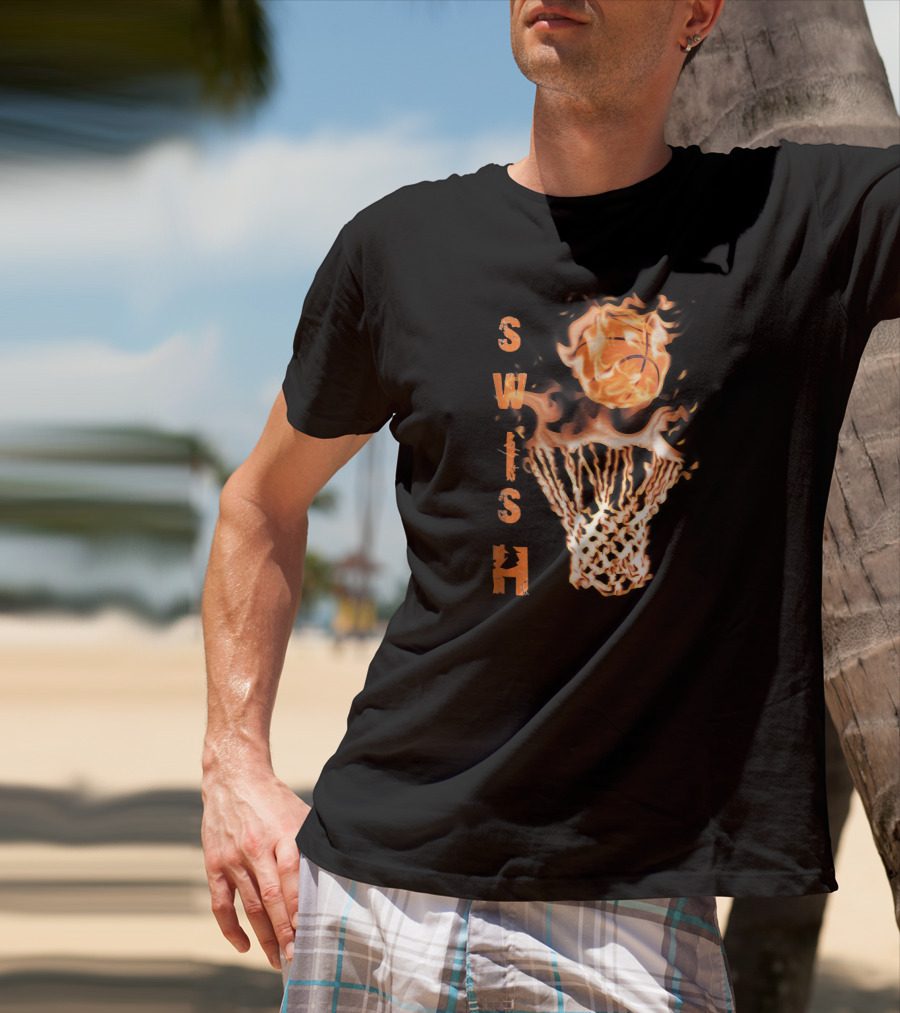 Swish Basketball Flaming Dunk T-Shirt