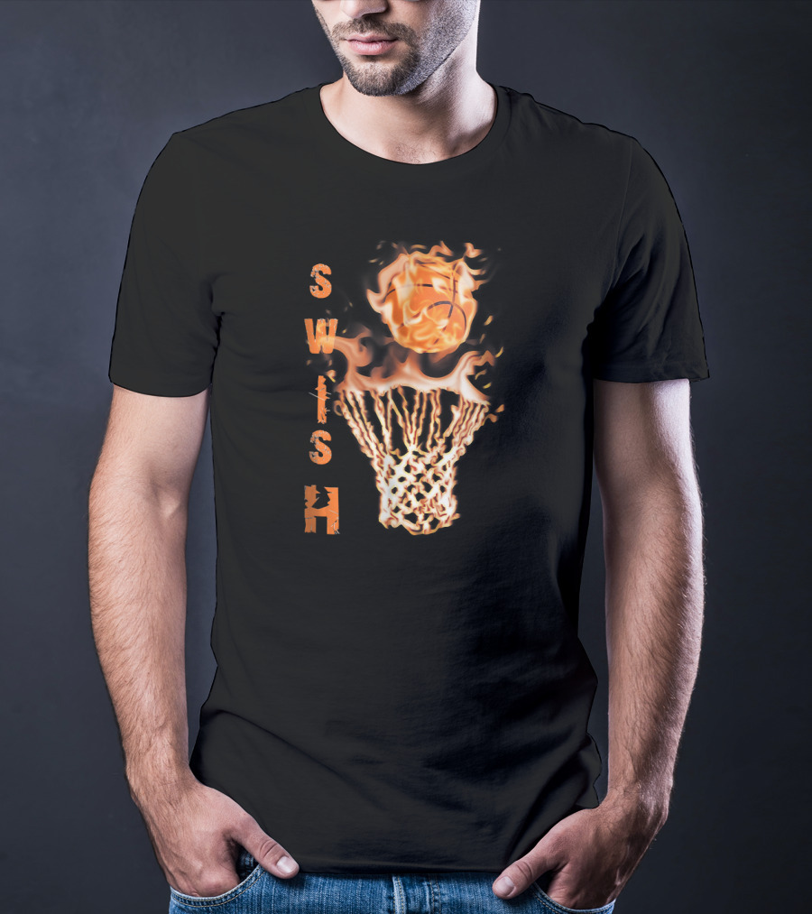 Swish Basketball Flaming Dunk T-Shirt