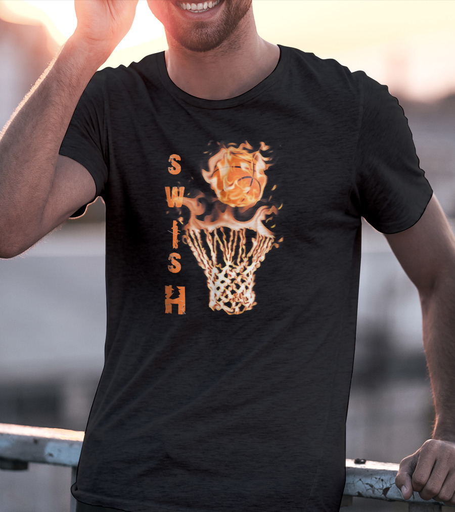 Swish Basketball Flaming Dunk T-Shirt