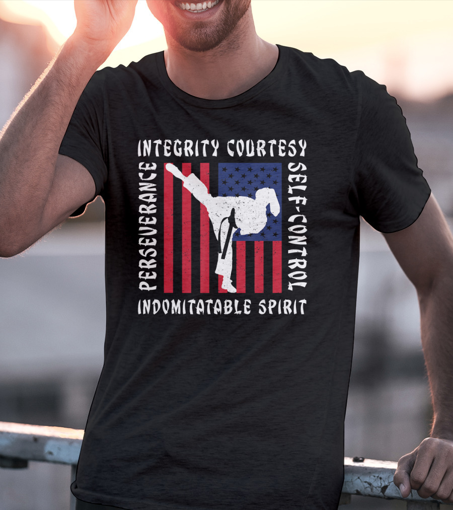 Integrity Courtesy Perseverance Self-Control Indomitable Spirit Taekwondo Martial Arts Tae Kwon Do Ko T-Shirt