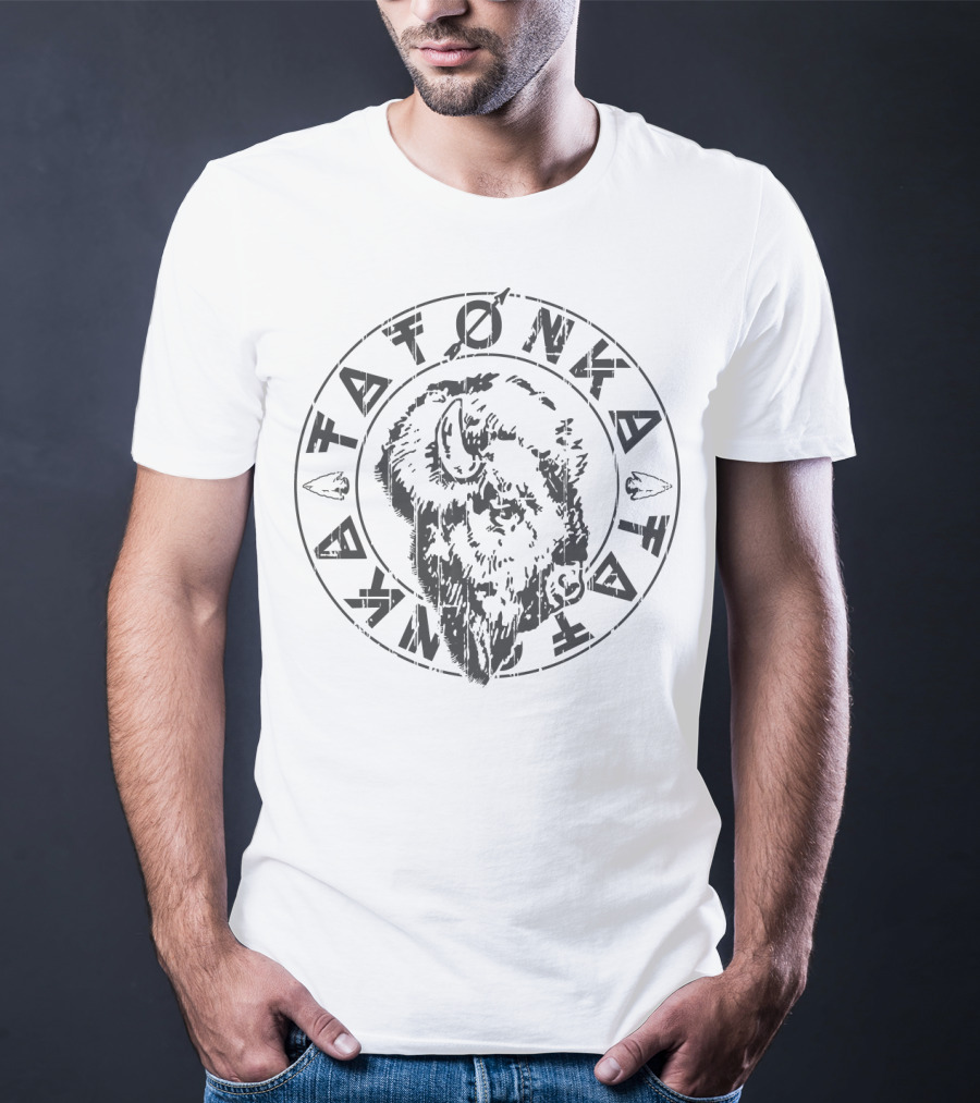 Tatonka Buffalo Circle Design By Drew T-Shirt