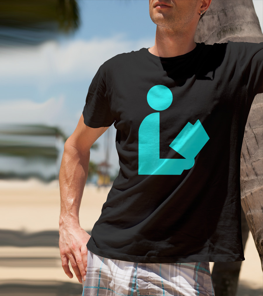 TealAqua Library Icon Road Sign Librarian Summer T-Shirt