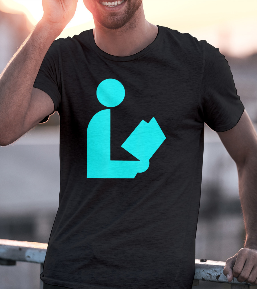 TealAqua Library Icon Road Sign Librarian Summer T-Shirt